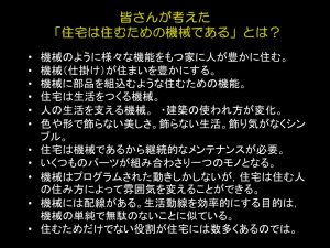 住宅論　皆さんが考えた住むための機械とは